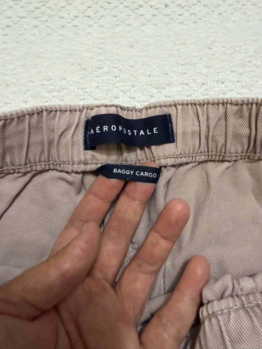 Baggy High-Rise Cinched Cargo Taupe Pants Women’s Size Small - Picture 4 of 9